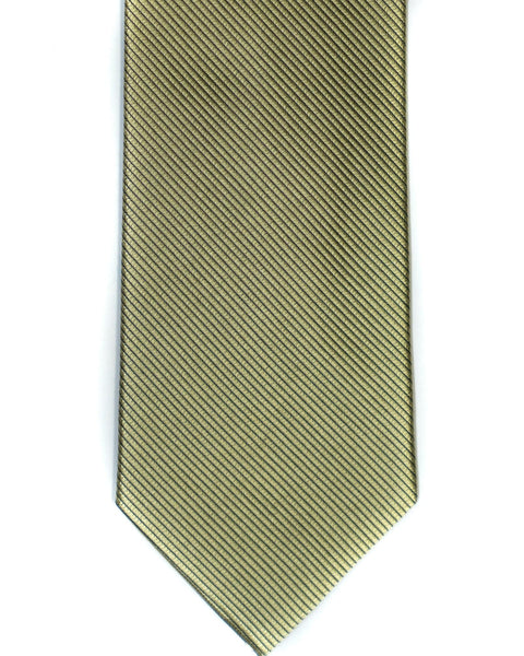 Silk Tie In Solid Light Yellow Diagonal Rib - Rainwater's Men's Clothing and Tuxedo Rental