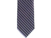 Silk Tie In Purple With Silver Stripes - Rainwater's Men's Clothing and Tuxedo Rental