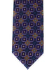 Silk Tie In Purple With Gold Foulard Print - Rainwater's Men's Clothing and Tuxedo Rental