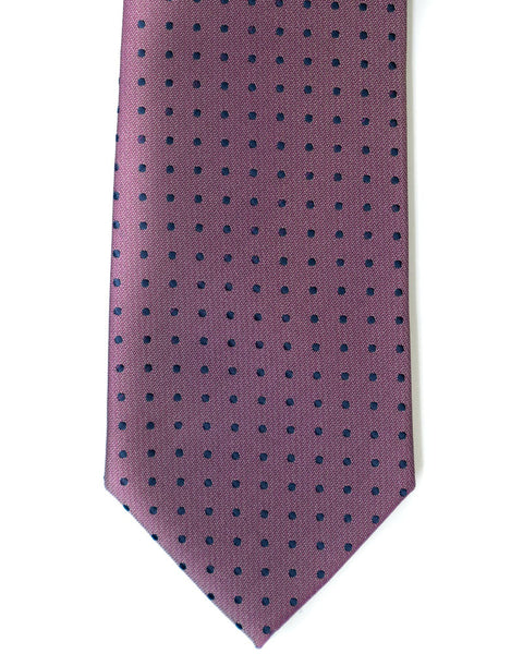 Imani Uomo Dot Tie in Purple with Navy - Rainwater's Men's Clothing and Tuxedo Rental