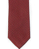 Silk Tie In Red With Black Small Circle Neat Foulard Design - Rainwater's Men's Clothing and Tuxedo Rental