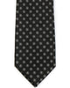 Silk Tie In Black With Grey Circle Foulard Design - Rainwater's Men's Clothing and Tuxedo Rental