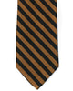 Silk Tie In Black With Rust Small Bar Stripe - Rainwater's Men's Clothing and Tuxedo Rental