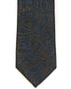 Silk Tie In Brown With Blue Paisley Design - Rainwater's Men's Clothing and Tuxedo Rental