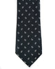 Silk Tie In Black With White Foulard Design - Rainwater's Men's Clothing and Tuxedo Rental