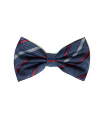 Bow Tie In Stripe Pattern Blue & Red - Rainwater's Men's Clothing and Tuxedo Rental