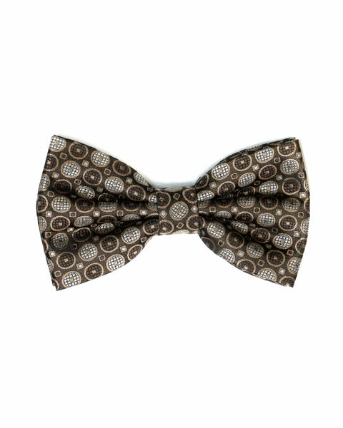 Bow Tie In Foulard Pattern Brown - Rainwater's Men's Clothing and Tuxedo Rental