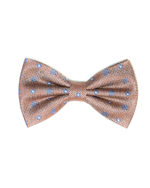 Bow Tie In Foulard Pattern Brown & Blue - Rainwater's Men's Clothing and Tuxedo Rental