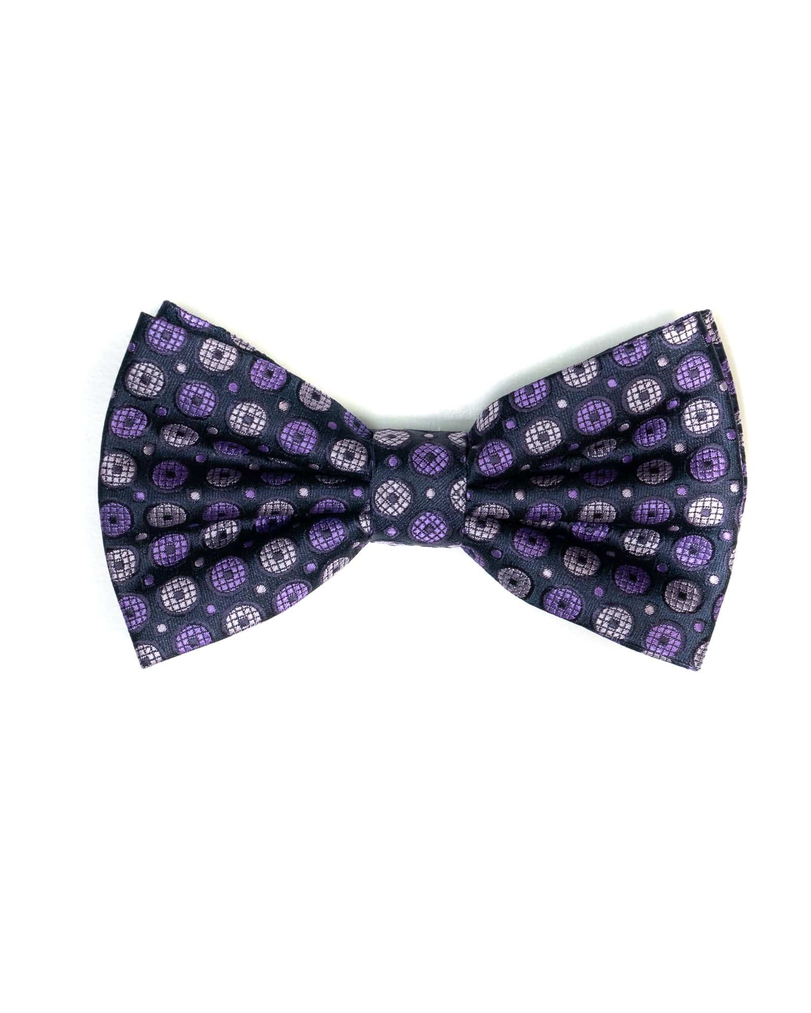 Bow Tie In Foulard Pattern Purple - Rainwater's Men's Clothing and Tuxedo Rental
