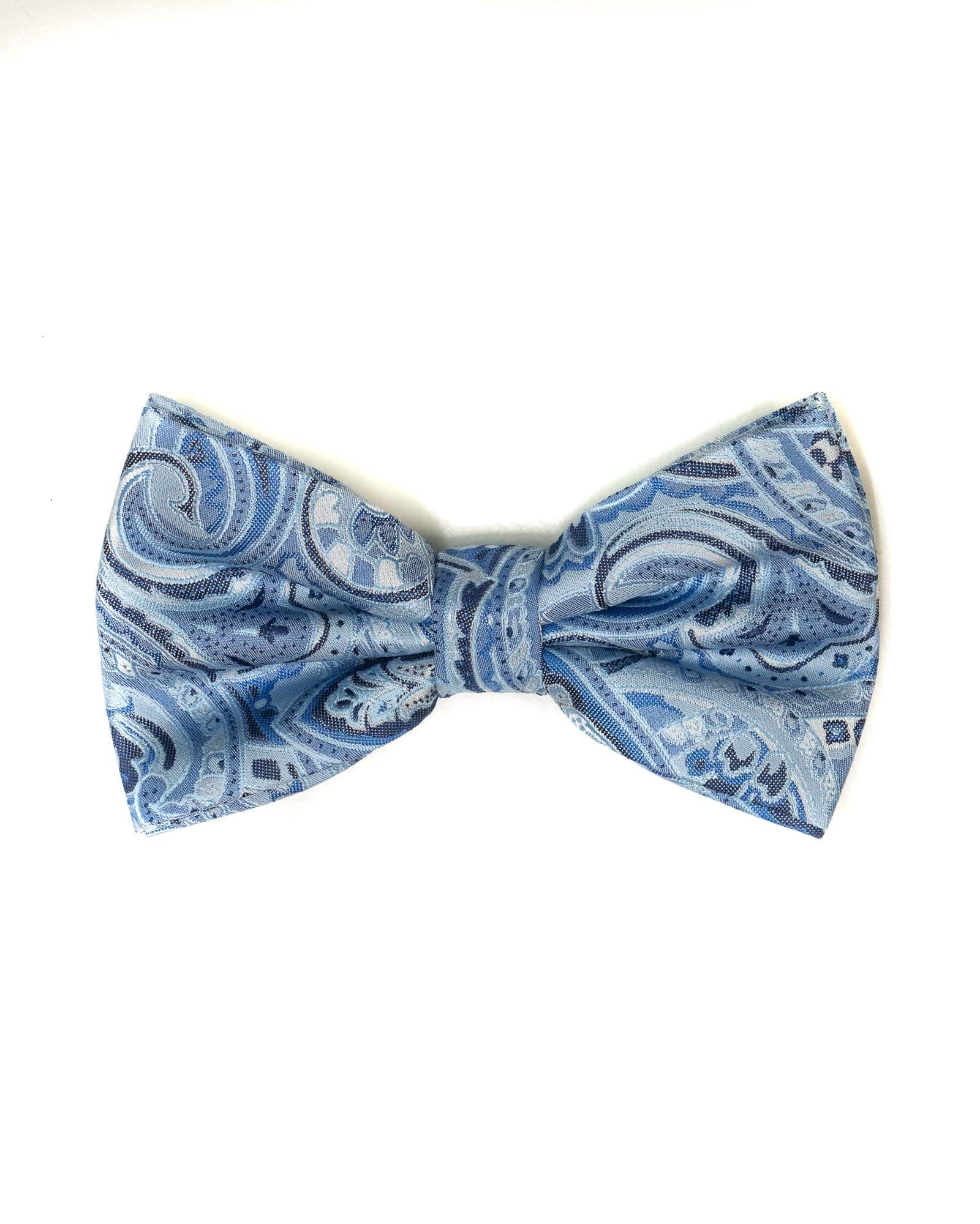Bow Tie Paisley In Light Blue & Blue - Rainwater's Men's Clothing and Tuxedo Rental