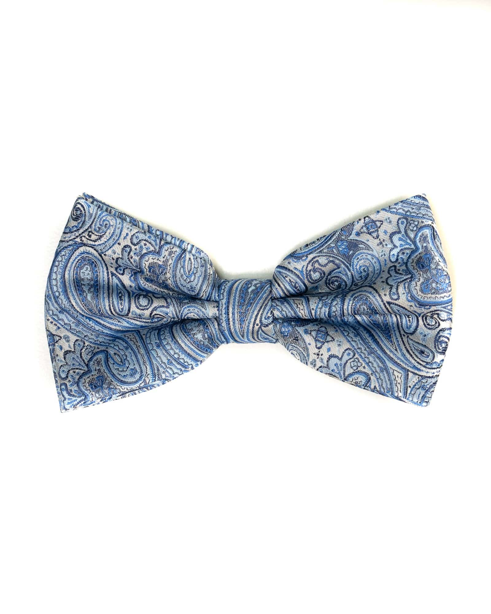 Bow Tie Paisley In Light Blue & Navy - Rainwater's Men's Clothing and Tuxedo Rental