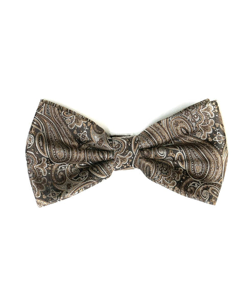 Bow Tie In Paisley Brown & Grey - Rainwater's Men's Clothing and Tuxedo Rental