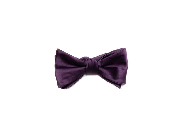 Self Tie Bow Tie In Solid Purple - Rainwater's Men's Clothing and Tuxedo Rental