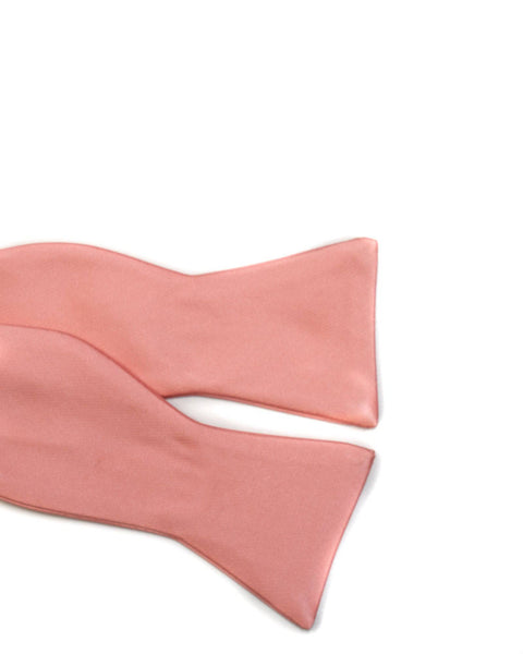 Self Tie Bow Tie In Solid Peach - Rainwater's Men's Clothing and Tuxedo Rental