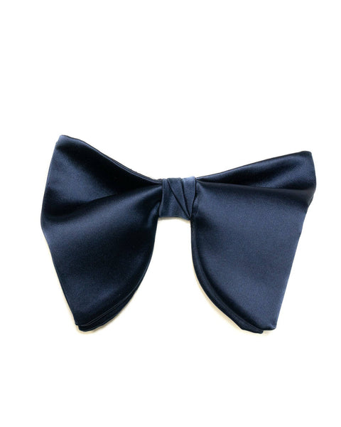 Bow Tie In Butterfly Shape Solid Satin Navy - Rainwater's Men's Clothing and Tuxedo Rental