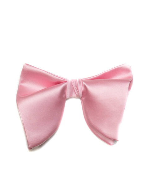 Bow Tie In Butterfly Shape Solid Satin Light Pink - Rainwater's Men's Clothing and Tuxedo Rental