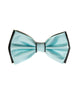 Bow Tie In Two Tone With Two Pocket Squares In Mint & Black - Rainwater's Men's Clothing and Tuxedo Rental