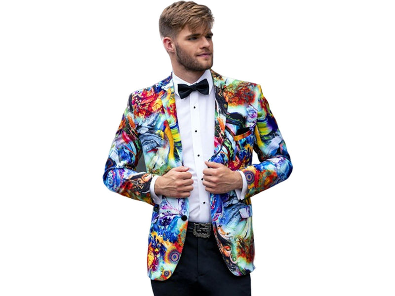 Hendrix Abstract Dinner Jacket Tuxedo Rental | Rainwater's