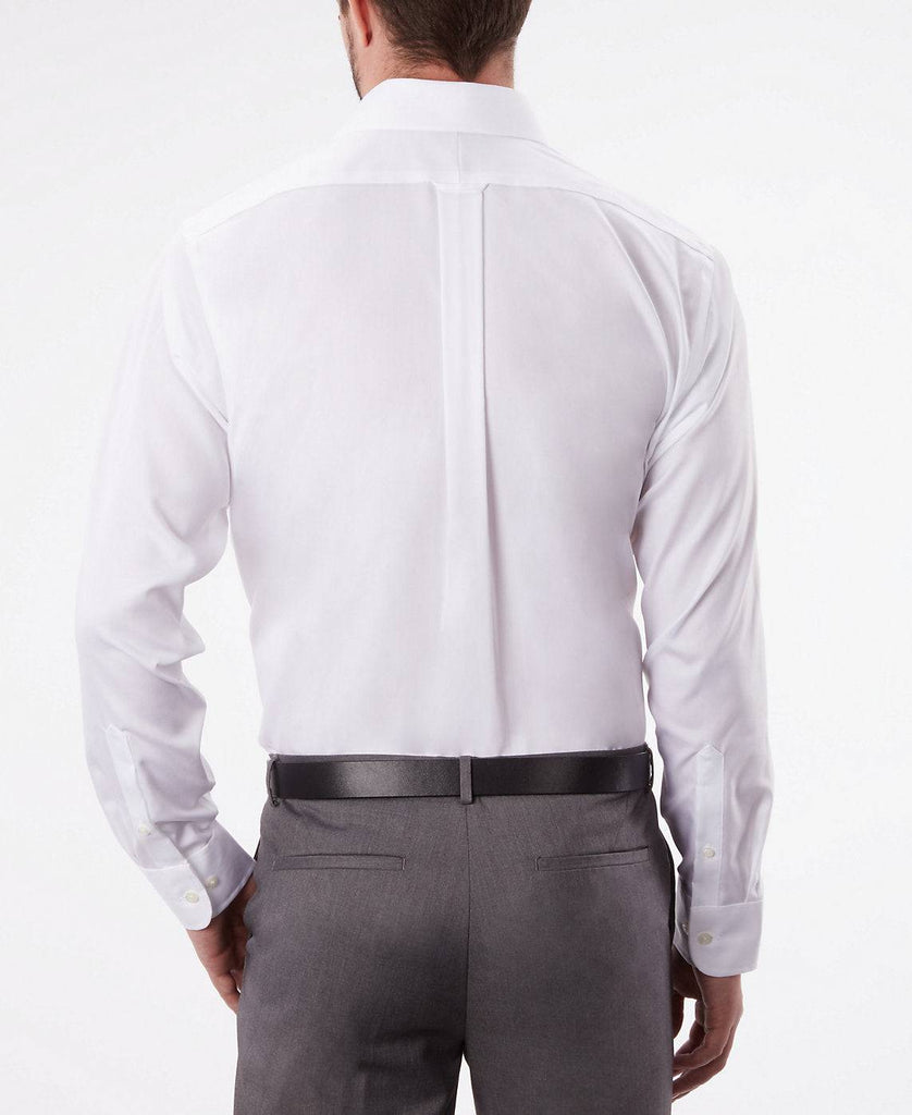 Eagle White Regular Fit Pinpoint Solid Stretch Point Collar | Rainwater's Eagle White Regular Fit Pinpoint Solid Stretch Point Collar | Rainwater's
