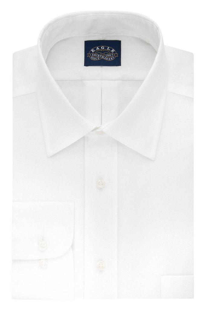 eagle white dress shirts White Shirt with Intricate White Eagle Embroidery Classic Embroidered Shirt for Men M