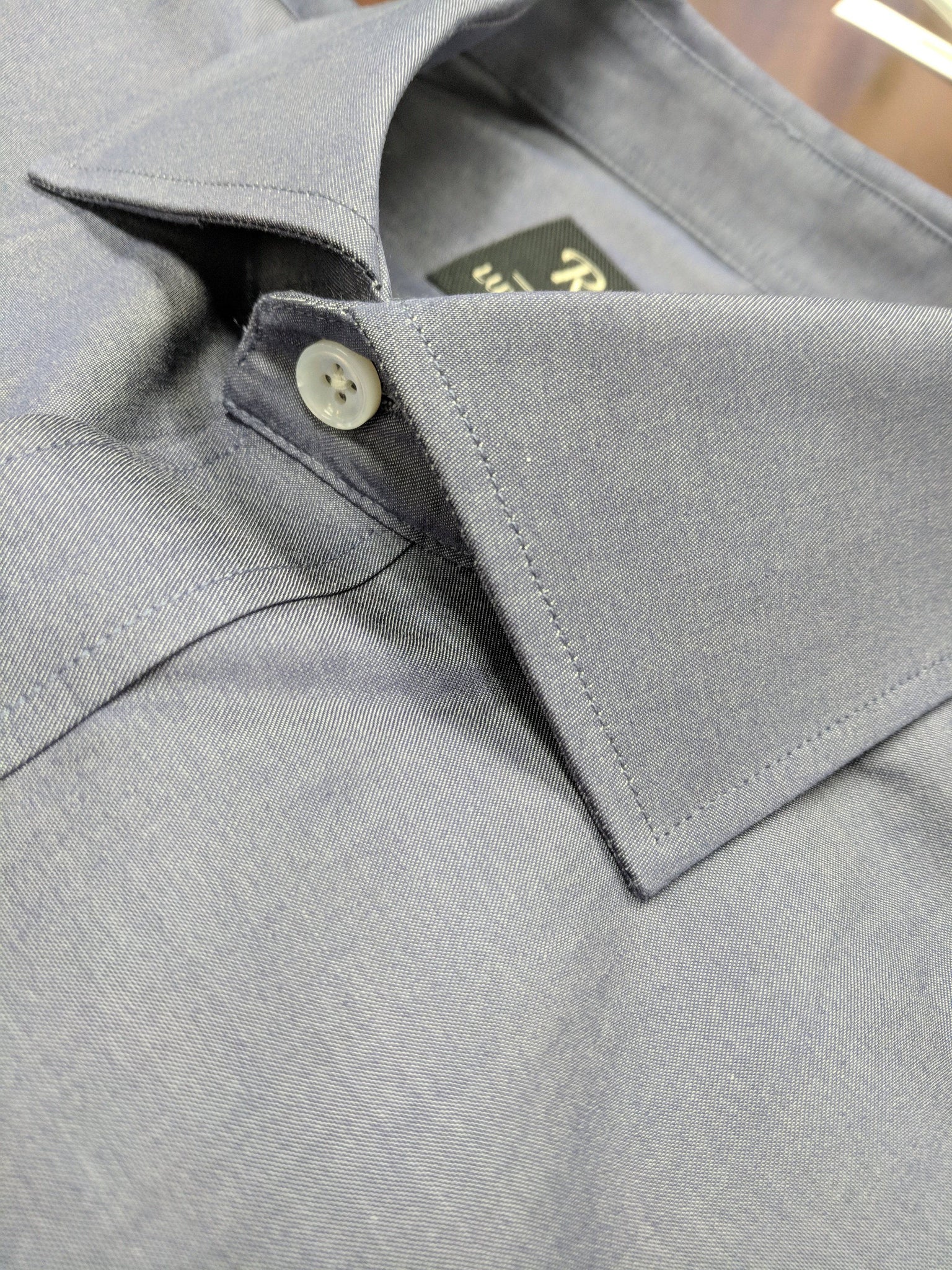 Rainwater's 100% Cotton Denim Chambray Dress Shirt - Rainwater's Men's Clothing and Tuxedo Rental