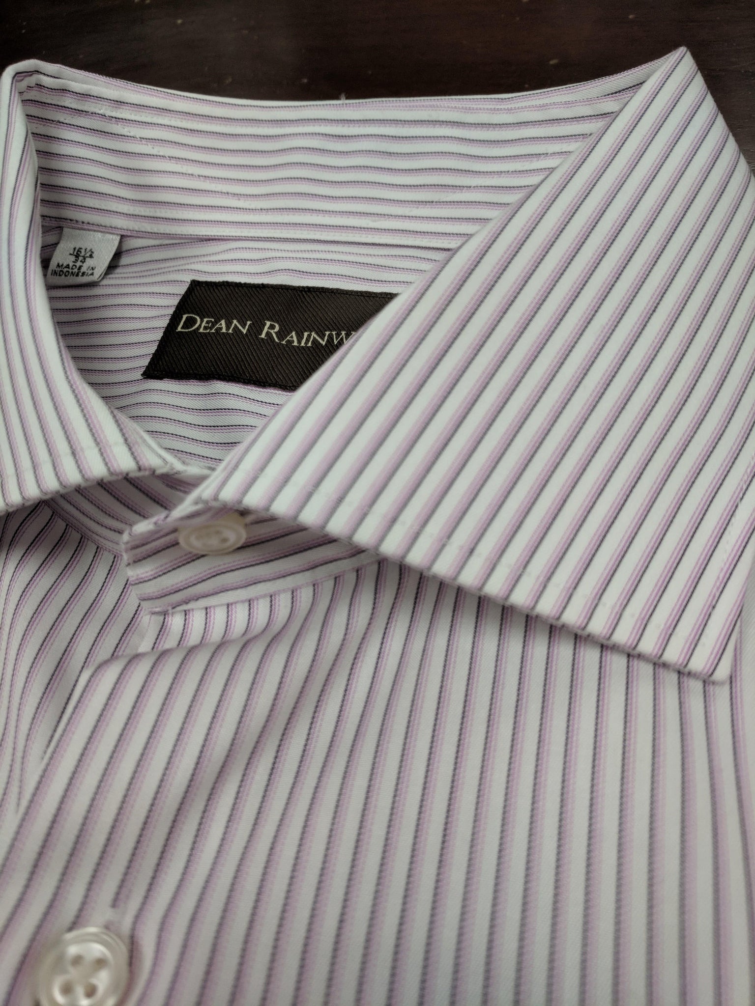 Dean Rainwater Fine Pink Stripe 100% Cotton Dress Shirt - Rainwater's Men's Clothing and Tuxedo Rental