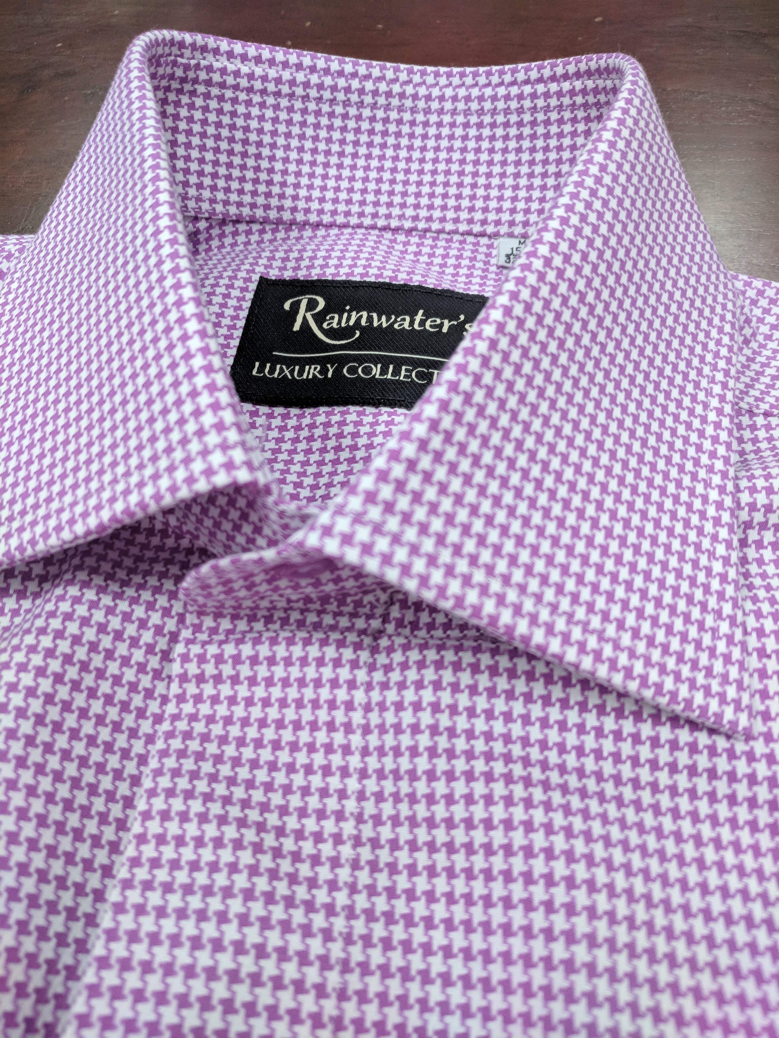 Rainwater's Violet Houndstooth French Cuff Dress Shirt - Rainwater's Men's Clothing and Tuxedo Rental