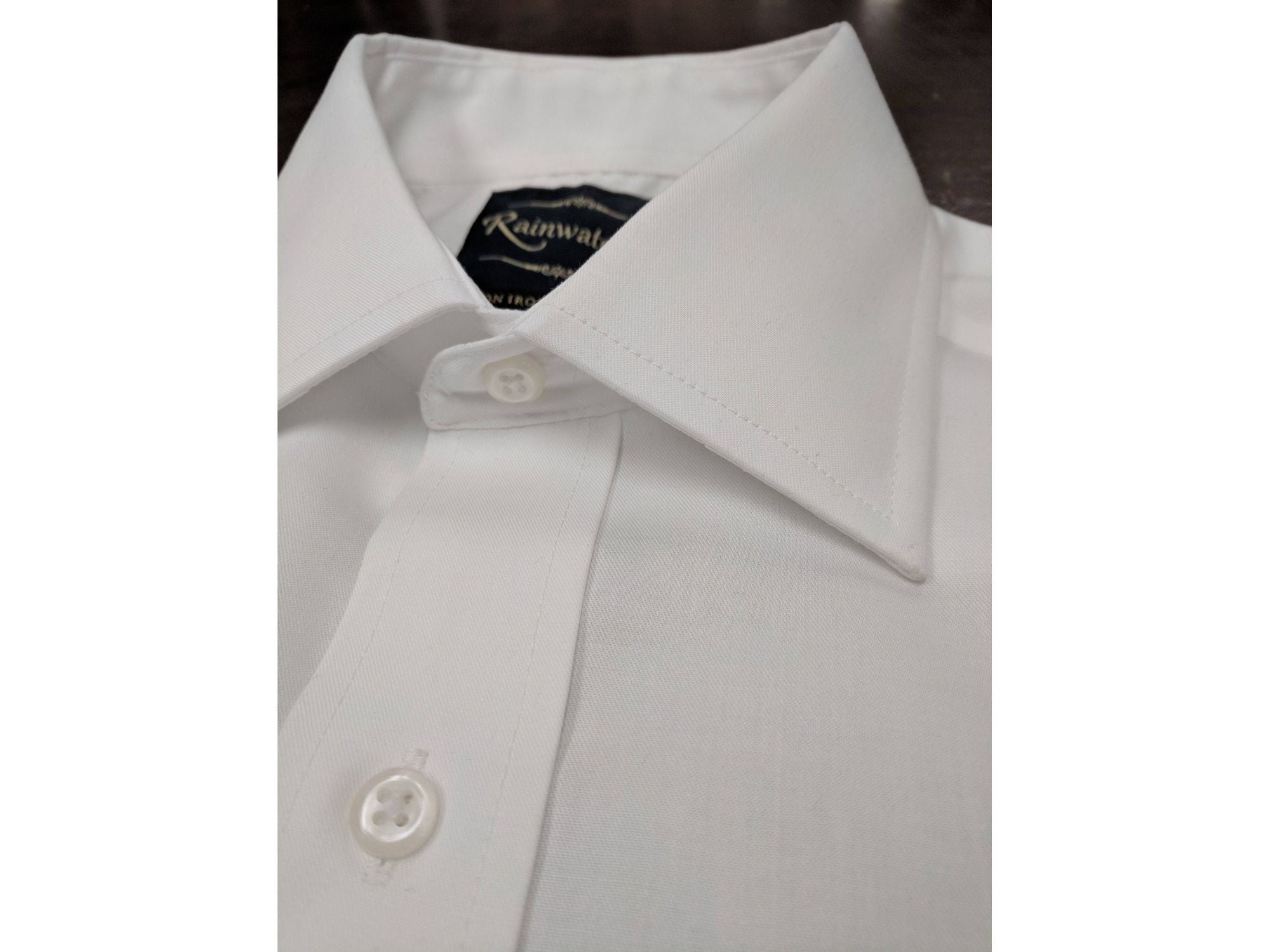 Rainwater's White 100% Cotton Wrinkle Free, Classic Fit, Button Cuffs - Dress Shirt - Rainwater's Men's Clothing and Tuxedo Rental