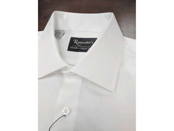 Rainwater's White Tonal Small Neat Dress Shirt - Rainwater's Men's Clothing and Tuxedo Rental