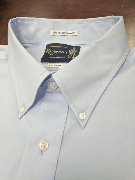 Rainwater's Blue Pinpoint Button-Down Dress Shirt - Rainwater's Men's Clothing and Tuxedo Rental