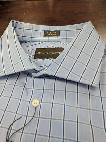 Rainwater's Blue Window Pane Dress Shirt - Rainwater's Men's Clothing and Tuxedo Rental