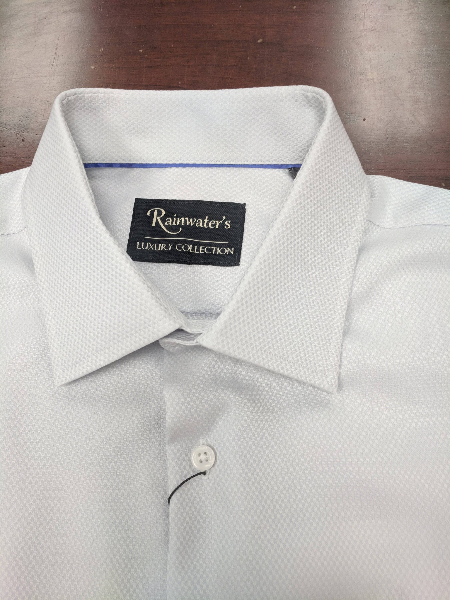 Rainwater's Silver Royal Oxford 100% Cotton, Classic Fit, Button Cuff, Spread Collar - Dress Shirt - Rainwater's Men's Clothing and Tuxedo Rental