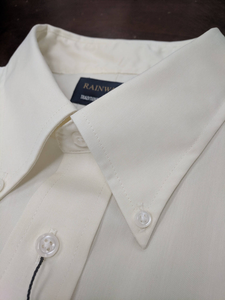 Rainwater's Ecru Pinpoint Button-Down Dress Shirt 17.5-34/35