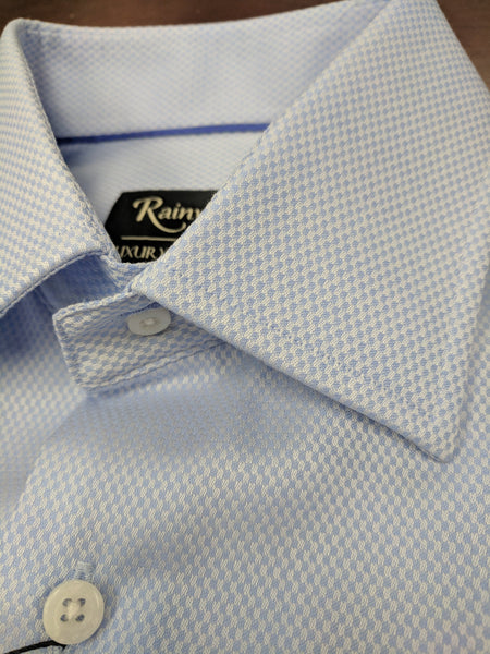 Rainwater's Light Blue Royal Oxford 100% Cotton, Classic Fit, Button Cuff, Spread Collar - Dress shirt - Rainwater's Men's Clothing and Tuxedo Rental