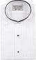 KT8-122 Banded W/Black Satin Collar Mandarin Tux Shirt - Rainwater's Men's Clothing and Tuxedo Rental