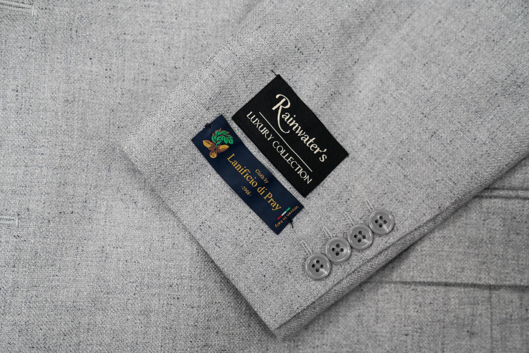 保障できる di Lanificio Pray Coat Sport Wool & Silk Grey Light スーツ