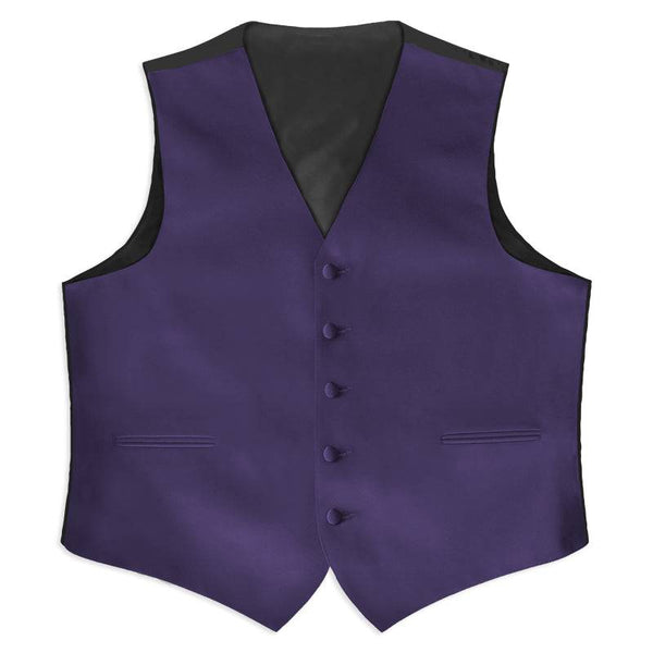 Lapis Purple Satin Rental Vest - Rainwater's Men's Clothing and Tuxedo Rental
