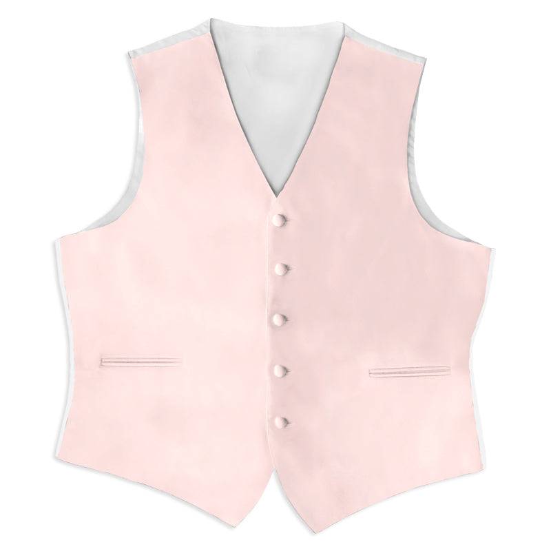 Light Pink Satin Rental Vest - Rainwater's Men's Clothing and Tuxedo Rental