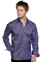 Purple Circle Print Sport Shirt - Rainwater's Men's Clothing and Tuxedo Rental