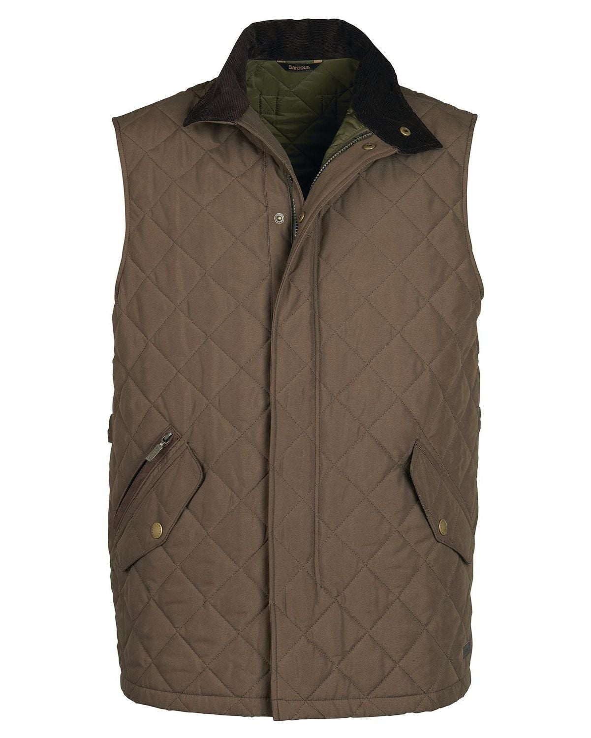 Barbour Shoveler Gilet Quilted Lightweight Insulated Vest In Olive