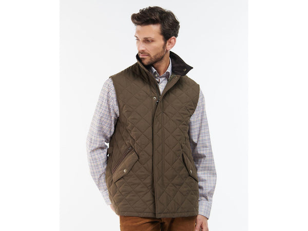 -Rainwater's -Barbour - Outerwear - Barbour Shoveler Gilet Quilted Lightweight Insulated Vest In Olive -