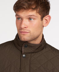Barbour Powell Quilted Jacket In Olive - Rainwater's Men's Clothing and Tuxedo Rental
