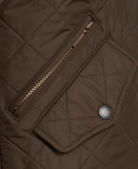 Barbour Powell Quilted Jacket In Olive - Rainwater's Men's Clothing and Tuxedo Rental