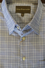 Navy and White Plaid Cotton Hidden Button-down by Dean Rainwater - Rainwater's Men's Clothing and Tuxedo Rental