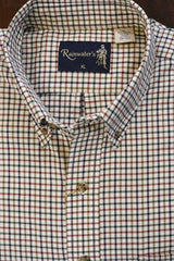Olive Tattersall Check Button Down in Cotton & Wool by Rainwater's - Rainwater's Men's Clothing and Tuxedo Rental