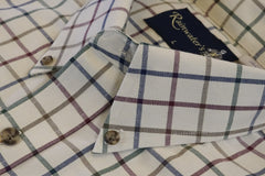 Oversized Tattersall Check Button Down in Cotton & Wool by Rainwater's - Rainwater's Men's Clothing and Tuxedo Rental