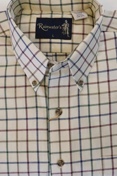 Oversized Tattersall Check Button Down in Cotton & Wool by Rainwater's - Rainwater's Men's Clothing and Tuxedo Rental