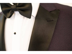 Purple Textured With Black Peak Lapel Dinner Jacket Tuxedo Rental - Rainwater's Men's Clothing and Tuxedo Rental