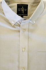 Rainwater's Performance Silver Gingham Button Down Collar Long Sleeve - Rainwater's Men's Clothing and Tuxedo Rental