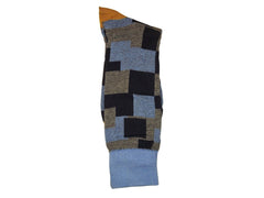 Rainwater's Mercerized Cotton Block Pattern Dress Sock - Rainwater's Men's Clothing and Tuxedo Rental